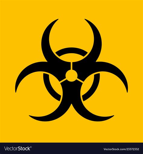 Biohazard Caution Sign Symbol Hazard Caused By Vector Image