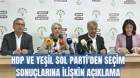 HDP ve Yeşil Sol Parti den seçim açıklaması Mücadelemiz devam edecek