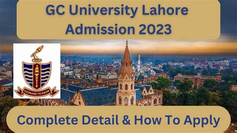 GCU Lahore Admission 2023 How To Apply In GC University Lahore GCUL