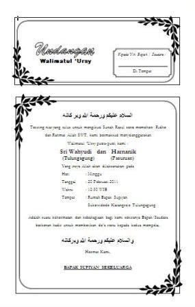 Free Template For All Undangan With Ms Word Simple And Easy To Use
