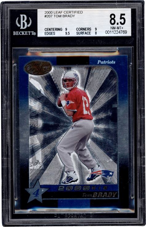 Leaf Certified Tom Brady Rookie Bgs Nm Mt