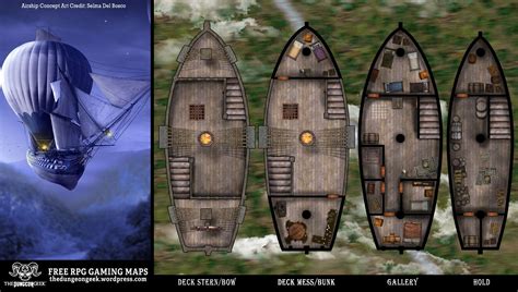 Steam Punk Fantasy Dandd Air Ship Battle Map Find More Maps At