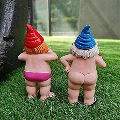 Peeing Gnome Naughty Garden Gnome Naked Gnome Statue Garden Goblin