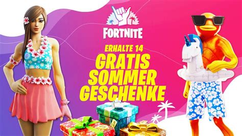 14 GRATIS ITEMS ERHALTEN Im Fortnite Sommer YouTube