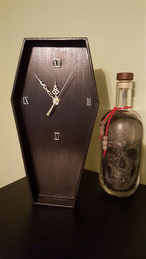 Coffin Shaped Clock Battery Operated Wall Mounted Or Table Top Etsy