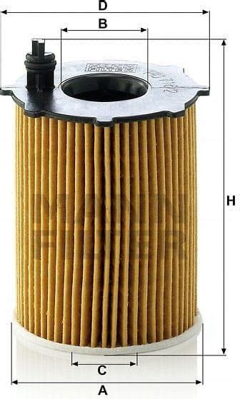 Filtr Oleju MannFilter Filtr Oleju Mann Hu 7162 X Bmw 11 42 7 805 978