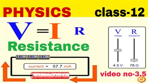 Resistance And Conductance Electric Resistance Conductance Physicsclass12