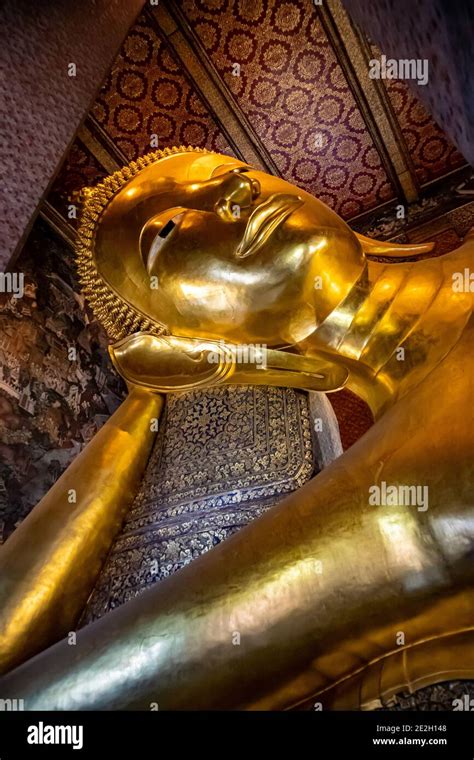 Liegende Buddha Wat Pho Bangkok Thailand Der Liegende Buddha Ist