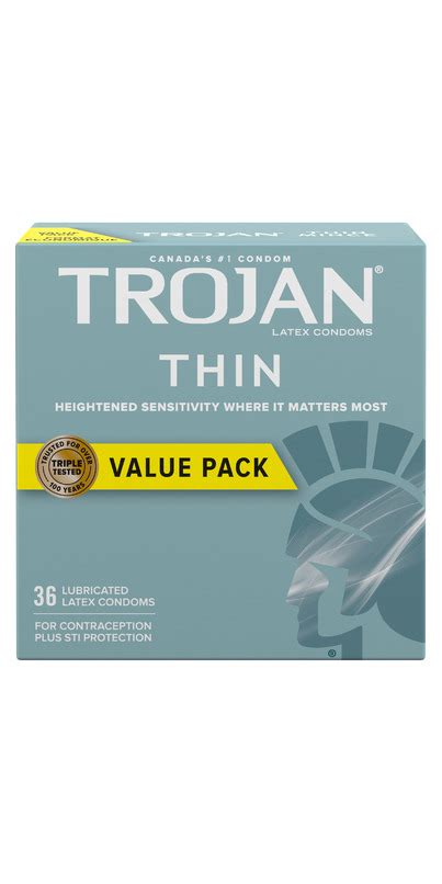 Buy Trojan Thin Lubricated Latex Condoms At Wellca Free Shipping 35