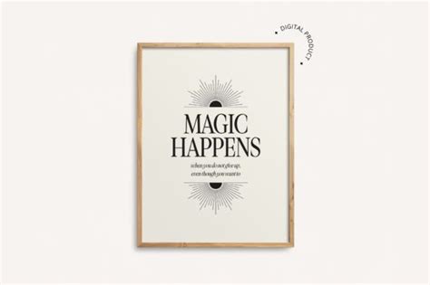 Manifesting Wall Art Magic Happens Graphic By Maymotif · Creative Fabrica