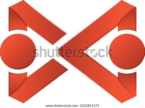 Abstract Two Triangle Logo Illustration Trendy Stock Vector Royalty