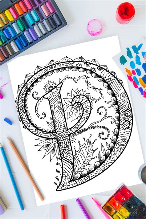 Family and Parenting: Zentangle Letter D Design