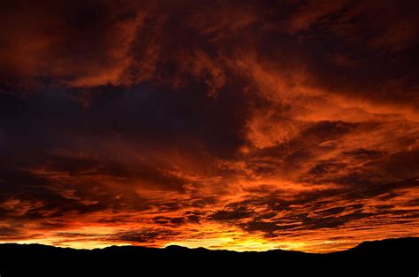 Firey Red Sunset Over Mountains Photograph by Lane Erickson - Fine Art ...