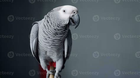 AI generated African grey parrot perched. Generative AI 35315432 Stock ...