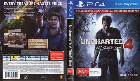 Uncharted 4 A Thiefs End Dvd Cover And Label 2016 Pal Ps4