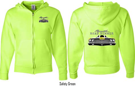 Dodge Yellow Plymouth Roadrunner Front And Back Full Zip Hoodie Dodge