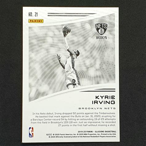 Kyrie Irving Panini Illusions Season Highlights Nba Cards