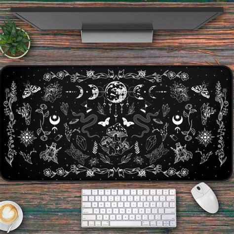 Occult Mousepad Goth Desk Mat Goth Office Decor Halloween Etsy