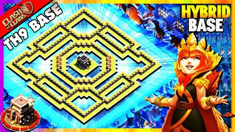 NEW STRONGEST Town Hall 9 TH9 HYBRID FARMING Base With CopyLink 2022