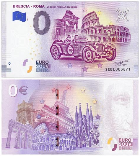 Банкнота 0 евро (euro) "Брешиа - Рим" 2019 1-серия стоимостью 700 руб.