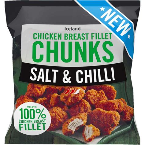 Iceland Salt And Chilli Chicken Breast Fillet Chunks 540g Breaded