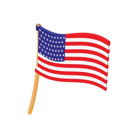 USA flag icon in cartoon style 14424679 Vector Art at Vecteezy