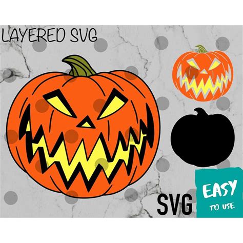 Halloween Pumpkin Svg Cricut Svg Clipart Layered Svg Fil Inspire