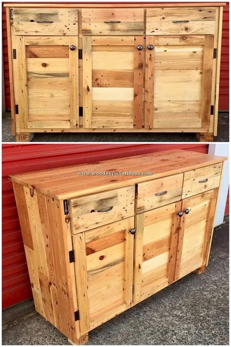 Gabinetes de madera fáciles y asequibles de elaborar con pallets