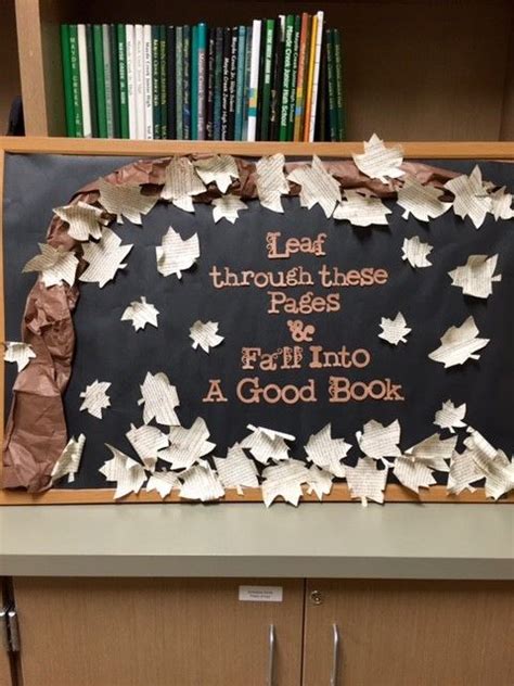 Fall Book Display Leaf Through These Pages And Fall Into A Good Book