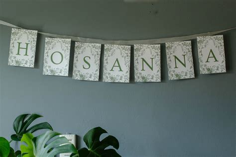 Printable Easter Banner Hosanna Easter Banner Easter Decoration