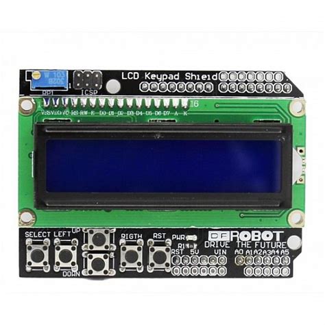 1602 Lcd Keypad Shield Blue Backlight For Arduino