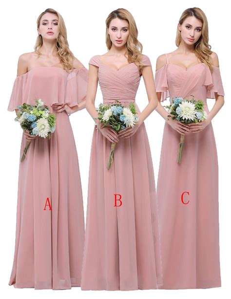 Clothknow Chiffon Bridesmaid Dresses Long For Women Girls To Wedding