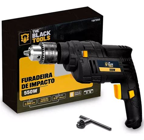 Furadeira De Impacto Pol W Profissional V Cor Preto