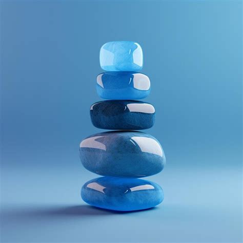 Premium Ai Image A Lot Of Blue Rocks Stacked On Top Of Each Other