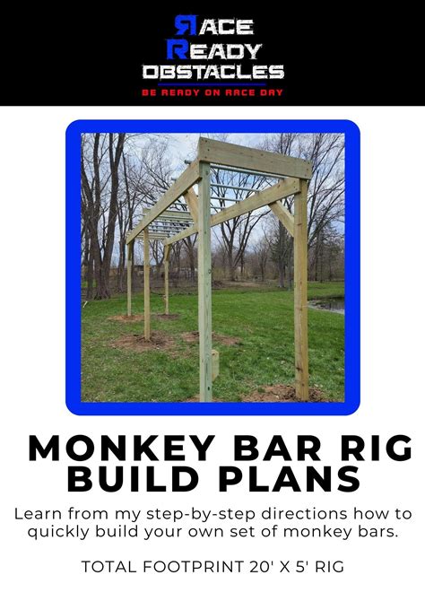 Monkey Bar Rig Build Plans Backyard Obstacle Course Obstacle Course