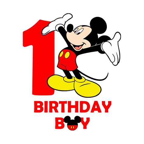 Mickey 1st Birthday Boy Svg Disney Svg Birthday Svg Birth Inspire