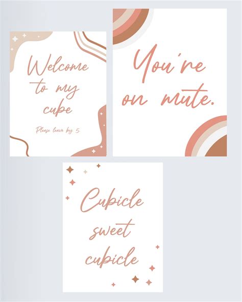 Funny Office Signs PRINTABLE Cubicle Decor Quotes About Life Work From ...