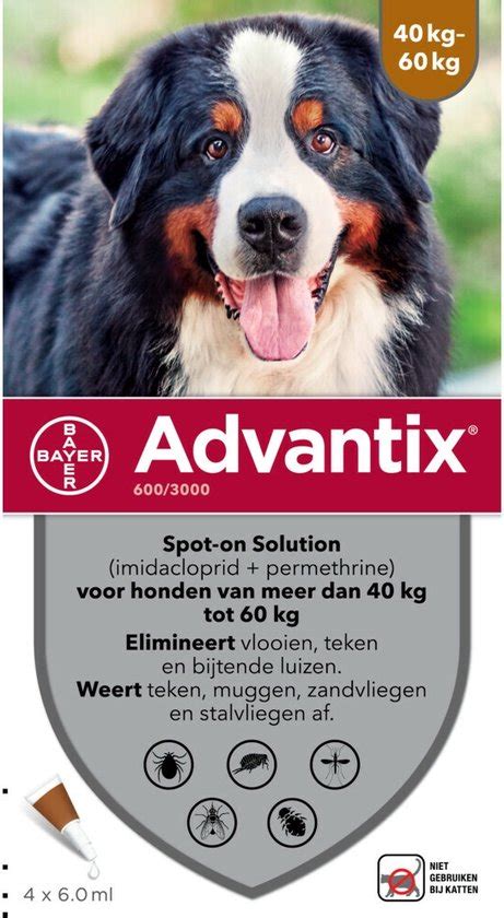 Bayer Advantix Vlooien Teken Pipetten Hond Kg Stuks Bol