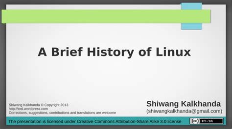 History Of Linux Ppt