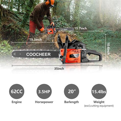 Mua Coocheer Cc Gas Powered Chain Saws Inch Hp Stroke