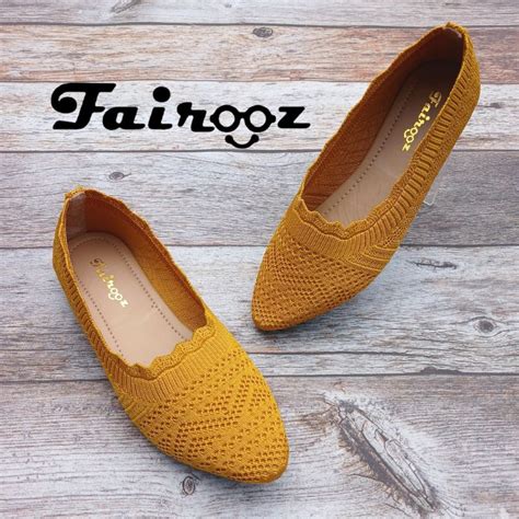 Jual Fairooz Sepatu Wanita Flat Shoes Rajut Import Shopee Indonesia