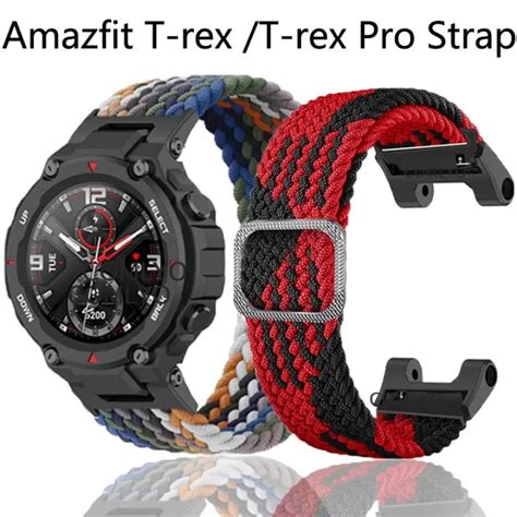 Xiaomi Amazfit T Rex Pro Watch Strap Braided Solo Loop Nylon Smart Band