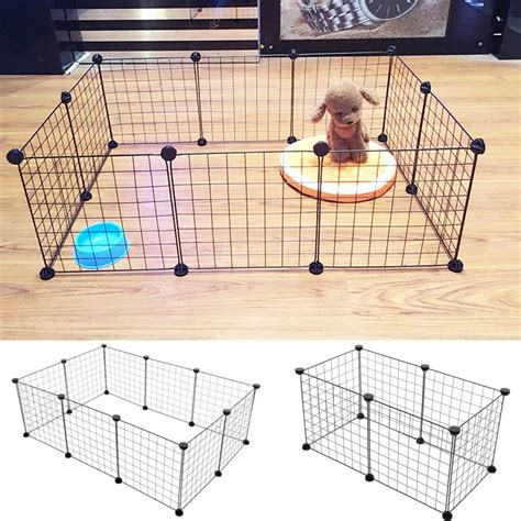 Foldable 6/10 Panels Pet Dogs Playpen Crate Fence Puppy Kennel House ...