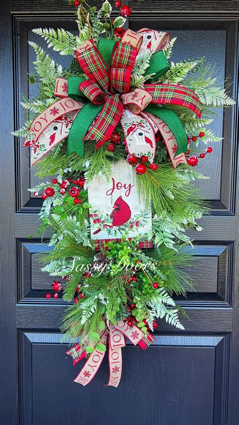 Christmas Swag Christmas Wreath Swag For Front Door Christmas Swag Traditional Christmas Swag