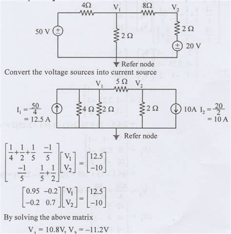 Nodal Analysis Solved Example Problems Electrical Circuits