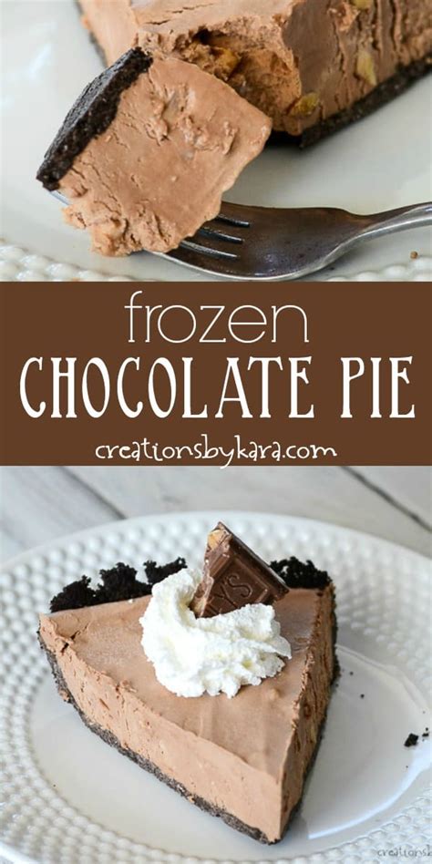 Easy Frozen Chocolate Pie (with symphony bars)- Creations by Kara