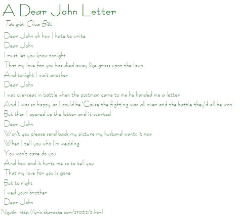 How To Write A Dear John Love Letter