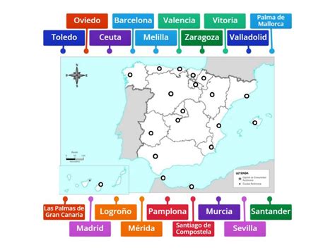 Las Capitales De Las Comunidades Aut Nomas Y Las Ciudades Aut Nomas