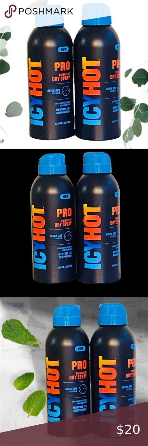 Icy Hot Pro With Menthol Camphor Pain Relief Dry Spray Oz Each Pack Icy Hot Menthol
