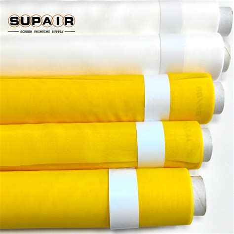 Serigrafia Textil Polyester Screen Printing Mesh For Serigrafia Printing White And Yellow Color